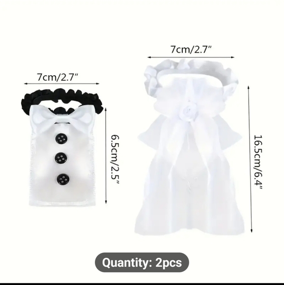 NEW 2 PIECE WEDDING DRESS CUP COVERS - Picture 8 of 9